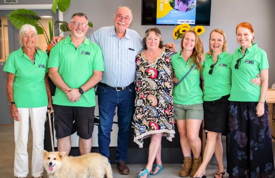 Volunteers and staff at Paws and Claws